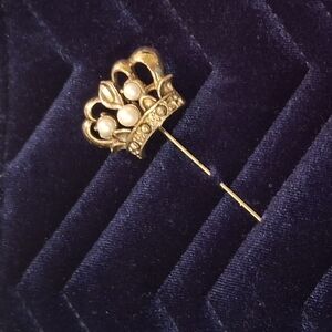 Crown Stick Pin Vintage Gold